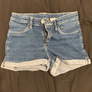 Blue jean shorts
